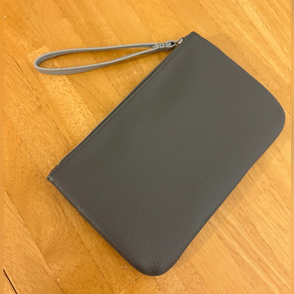 Gray Wristlet Clutch with bow detail - Picture 2 of 8